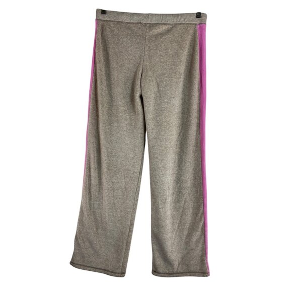 Natori Sport Small Lounge Velour Pants Grey Pink Athleisure Stretch Casual Y2K - Picture 2 of 8